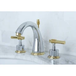 Kingston Brass 8-Inch Widespread Bathroom Faucet with Brass Pop-Up