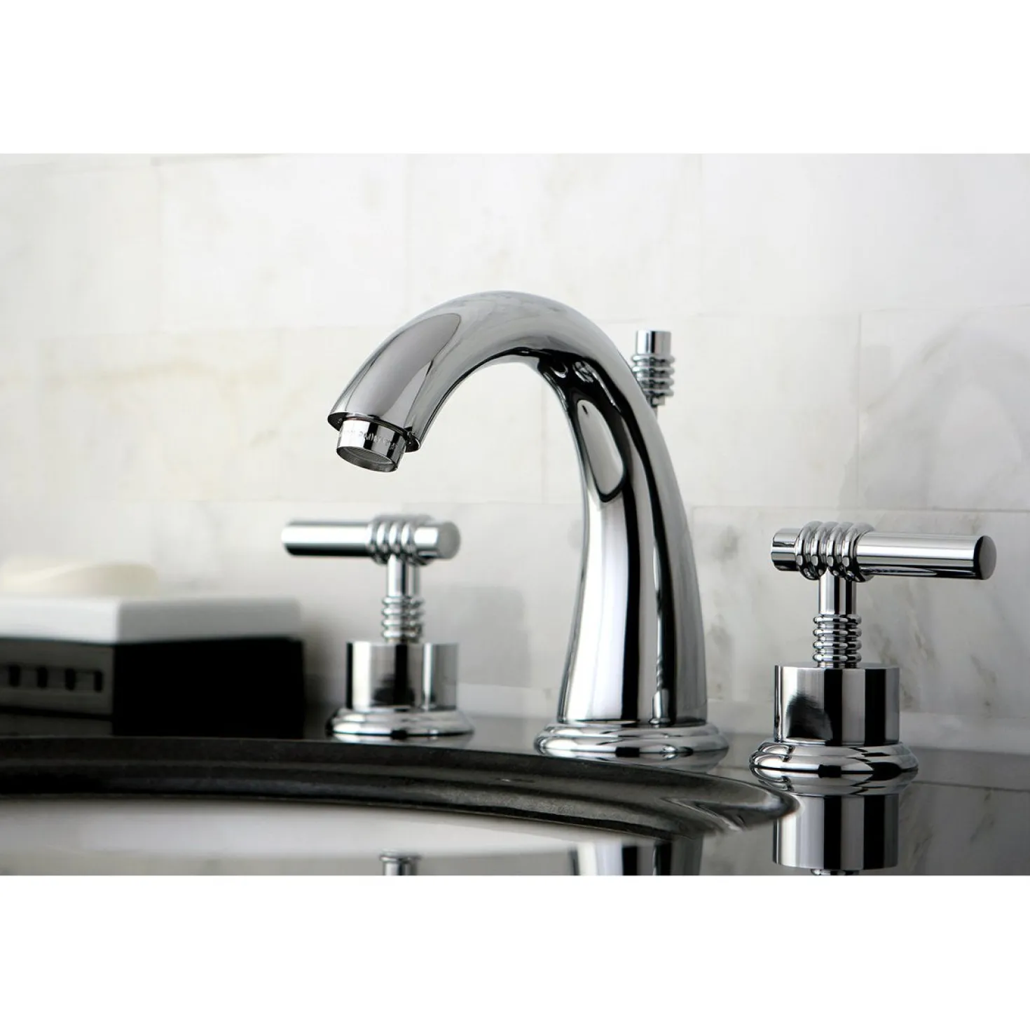Kingston Brass 8-Inch Widespread Bathroom Faucet with Brass Pop-Up