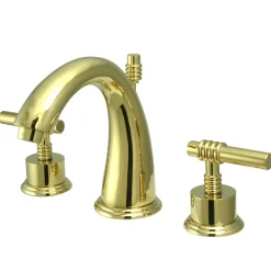 Kingston Brass 8-Inch Widespread Bathroom Faucet with Brass Pop-Up