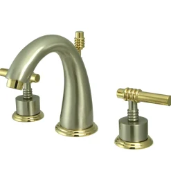 Kingston Brass 8-Inch Widespread Bathroom Faucet with Brass Pop-Up
