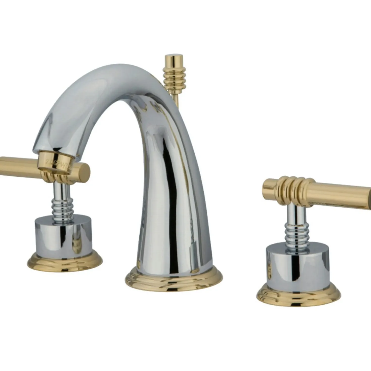 Kingston Brass 8-Inch Widespread Bathroom Faucet with Brass Pop-Up