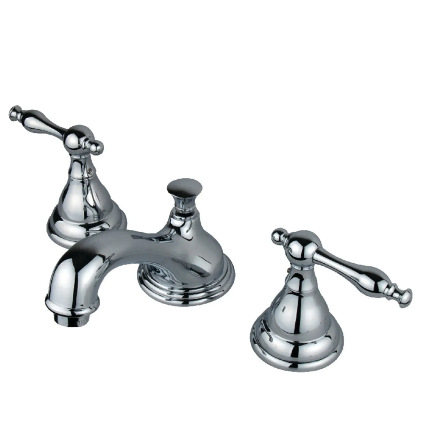 Kingston Brass 8-Inch Widespread Deck Mount Bathroom Faucet with Brass Pop-Up