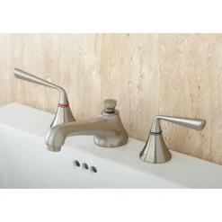 Kingston Brass 8-Inch Widespread 3-Hole Bathroom Faucet with Brass Pop-Up