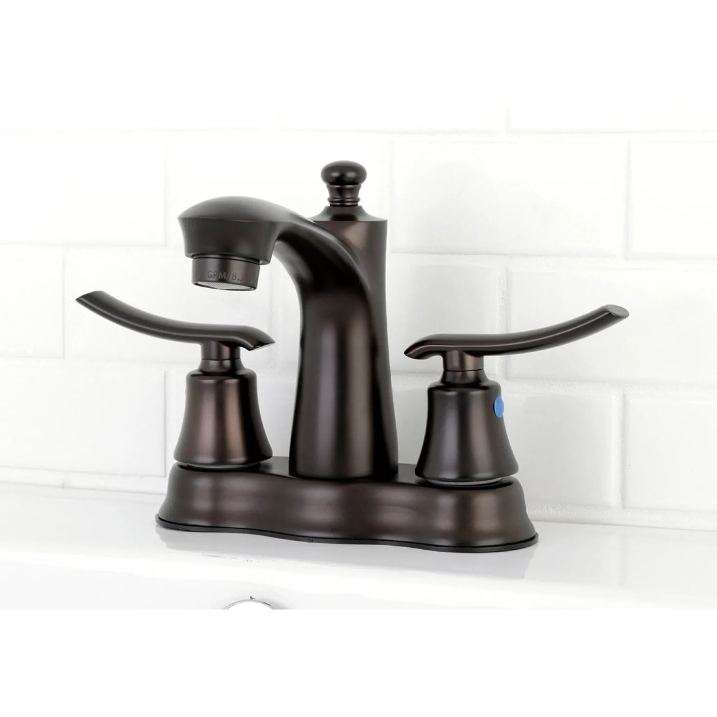 Kingston Brass Jamestown 4-Inch Centerset Lavatory Faucet