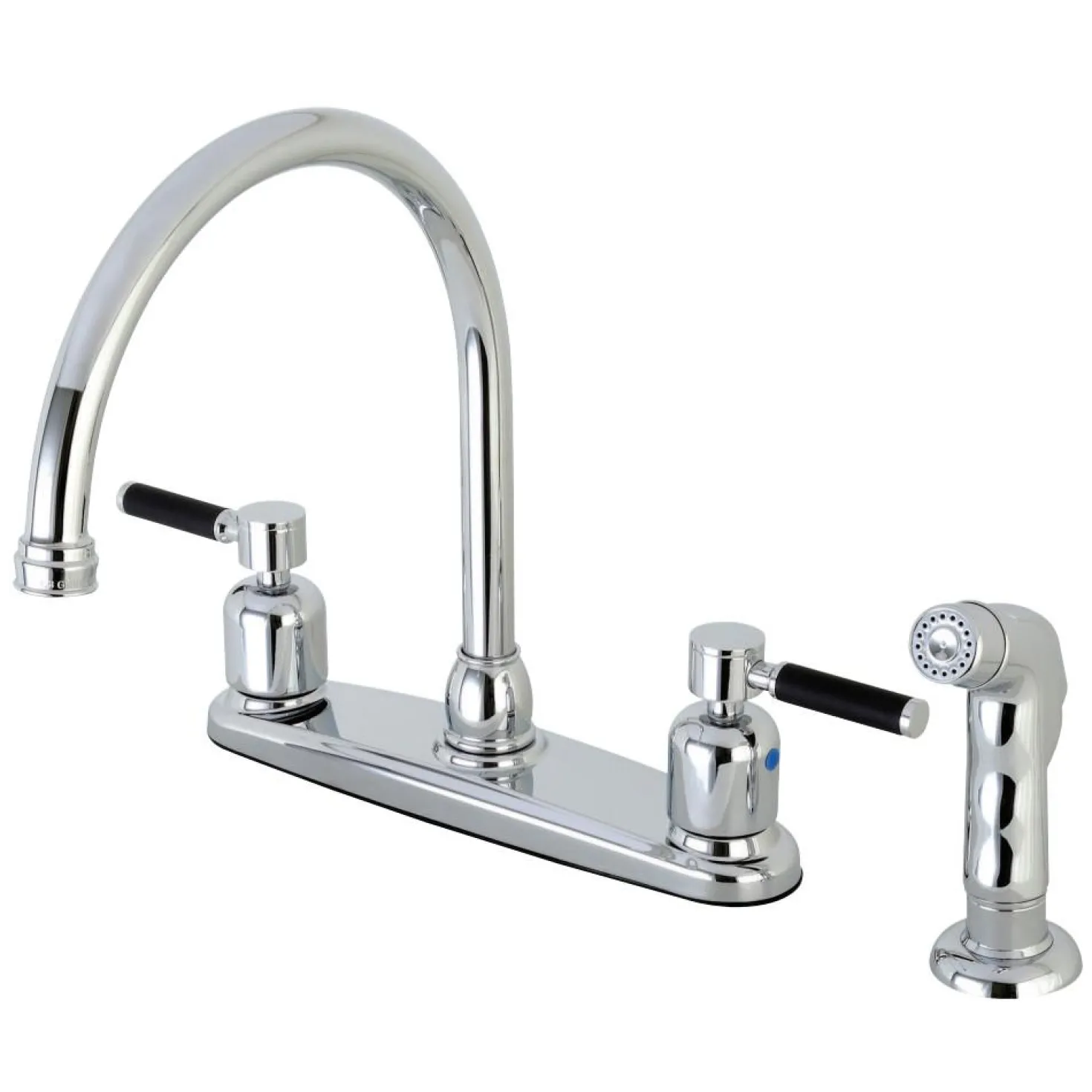 Kingston Brass Kaiser 4-Hole Centerset Kitchen Faucet