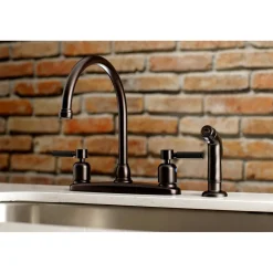 Kingston Brass Kaiser 4-Hole Centerset Kitchen Faucet