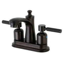 Kingston Brass Kaiser 4-Inch Centerset Lever-Handle Bathroom Faucet
