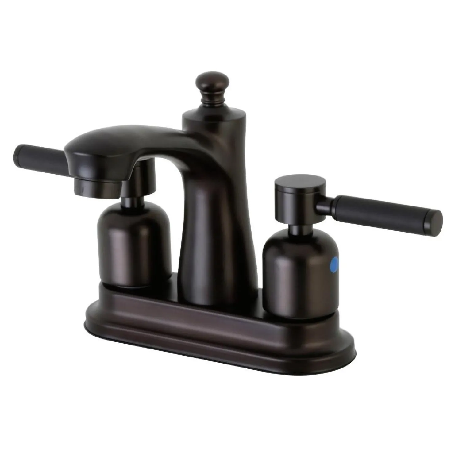 Kingston Brass Kaiser 4-Inch Centerset Lever-Handle Bathroom Faucet