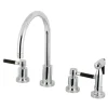 Kingston Brass Kaiser 8-Inch Widespread Kitchen Faucet with Brass Sprayer
