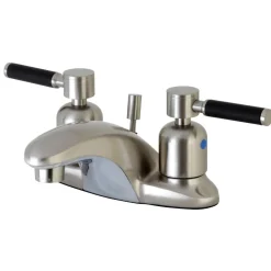Kingston Brass Kaiser Lever-Handle 4-Inch Centerset Bathroom Faucet
