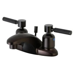 Kingston Brass Kaiser Lever-Handle 4-Inch Centerset Bathroom Faucet
