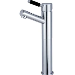 Kingston Brass Kaiser Single Handle Vessel Sink Faucet with Black Silicone Handle