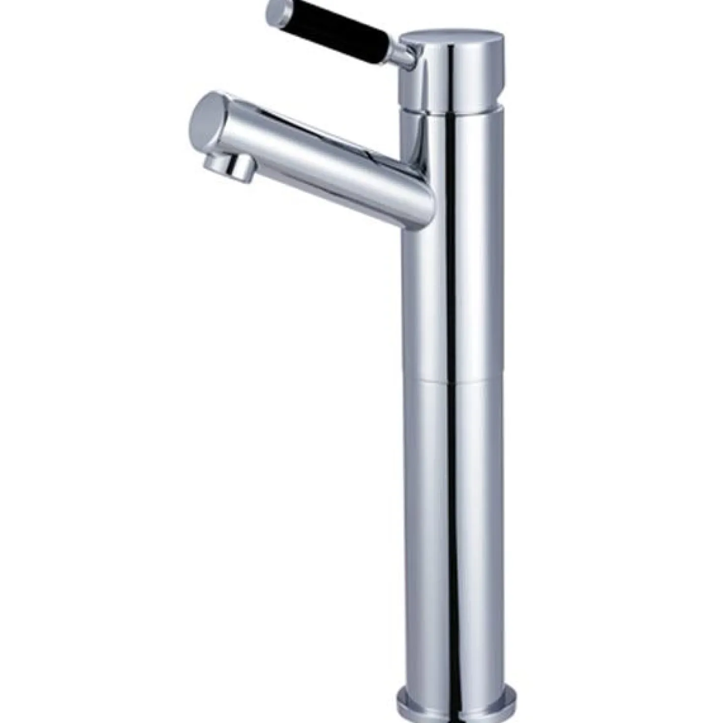 Kingston Brass Kaiser Single Handle Vessel Sink Faucet with Black Silicone Handle