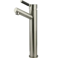Kingston Brass Kaiser Single Handle Vessel Sink Faucet with Black Silicone Handle