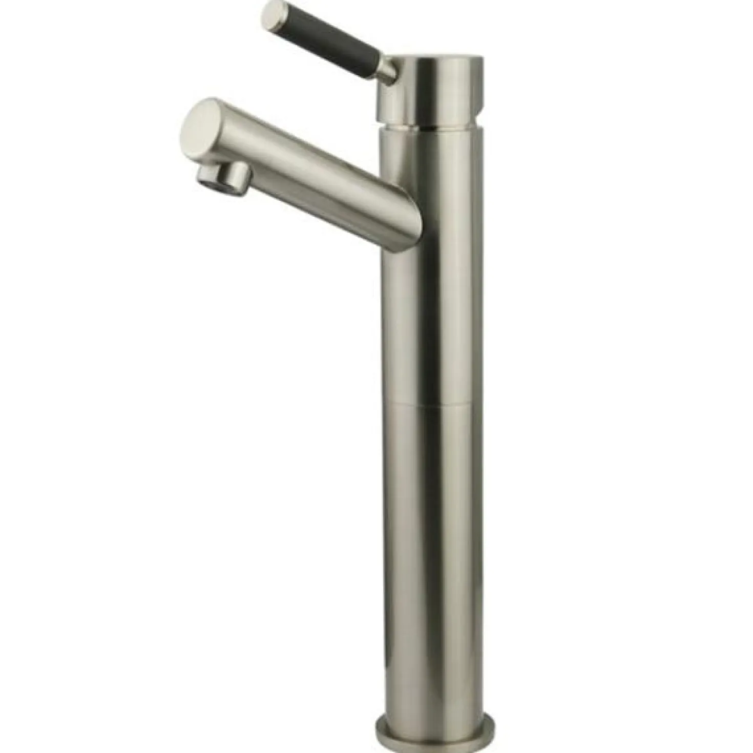 Kingston Brass Kaiser Single Handle Vessel Sink Faucet with Black Silicone Handle