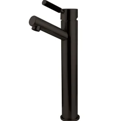 Kingston Brass Kaiser Single Handle Vessel Sink Faucet with Black Silicone Handle