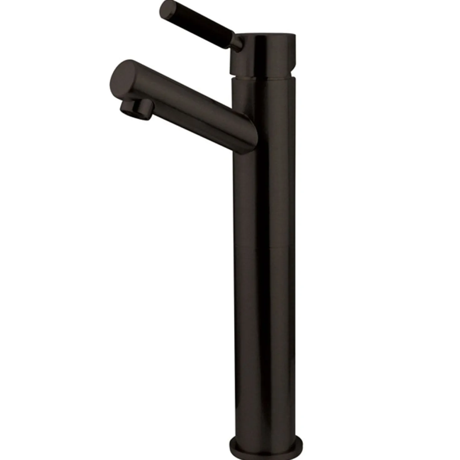 Kingston Brass Kaiser Single Handle Vessel Sink Faucet with Black Silicone Handle