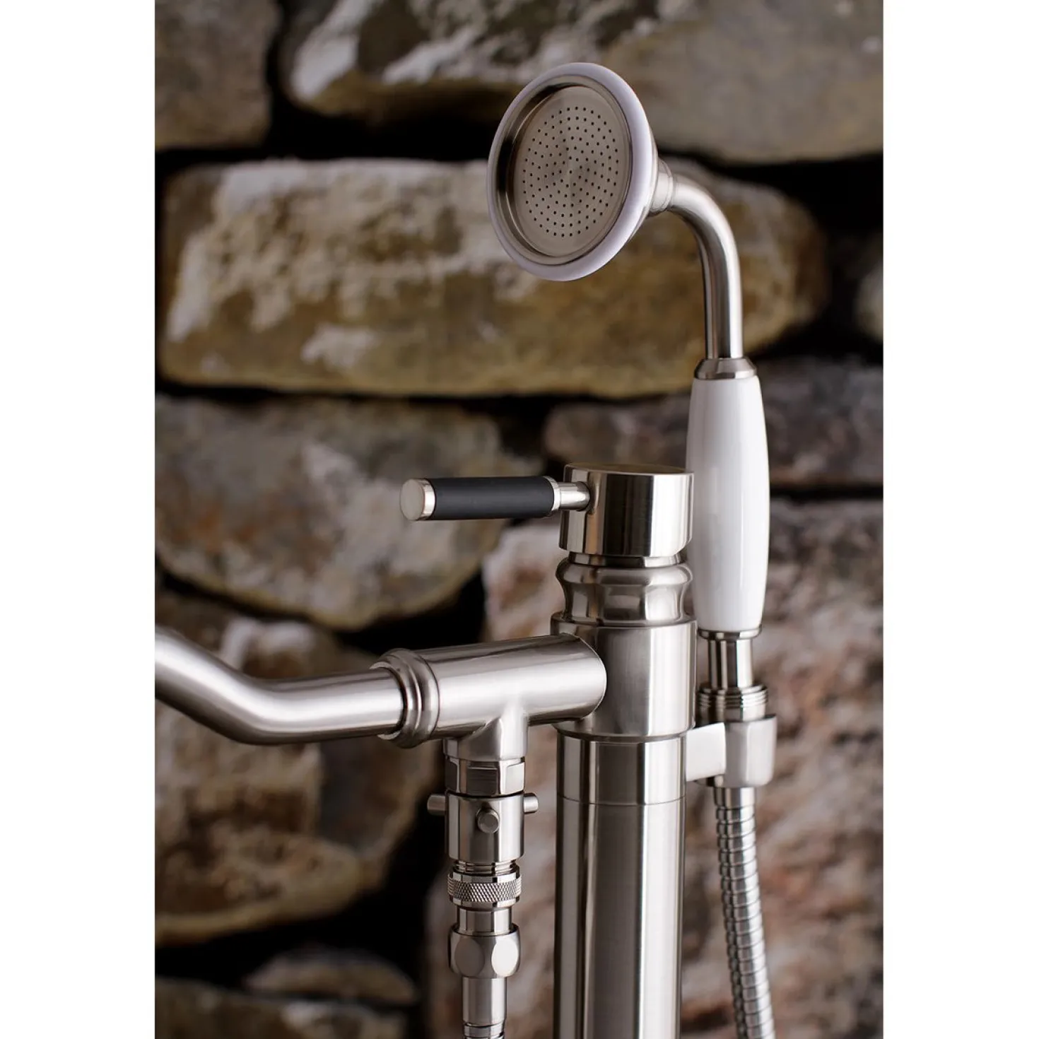 Kingston Brass Kaiser Single Handle Single Hole Freestanding Tub Faucet with Hand Shower