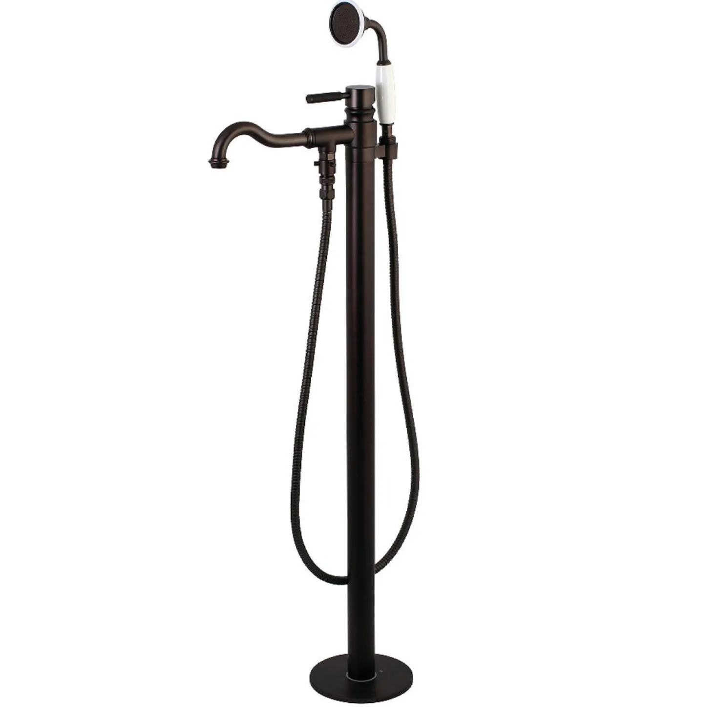 Kingston Brass Kaiser Single Handle Single Hole Freestanding Tub Faucet with Hand Shower
