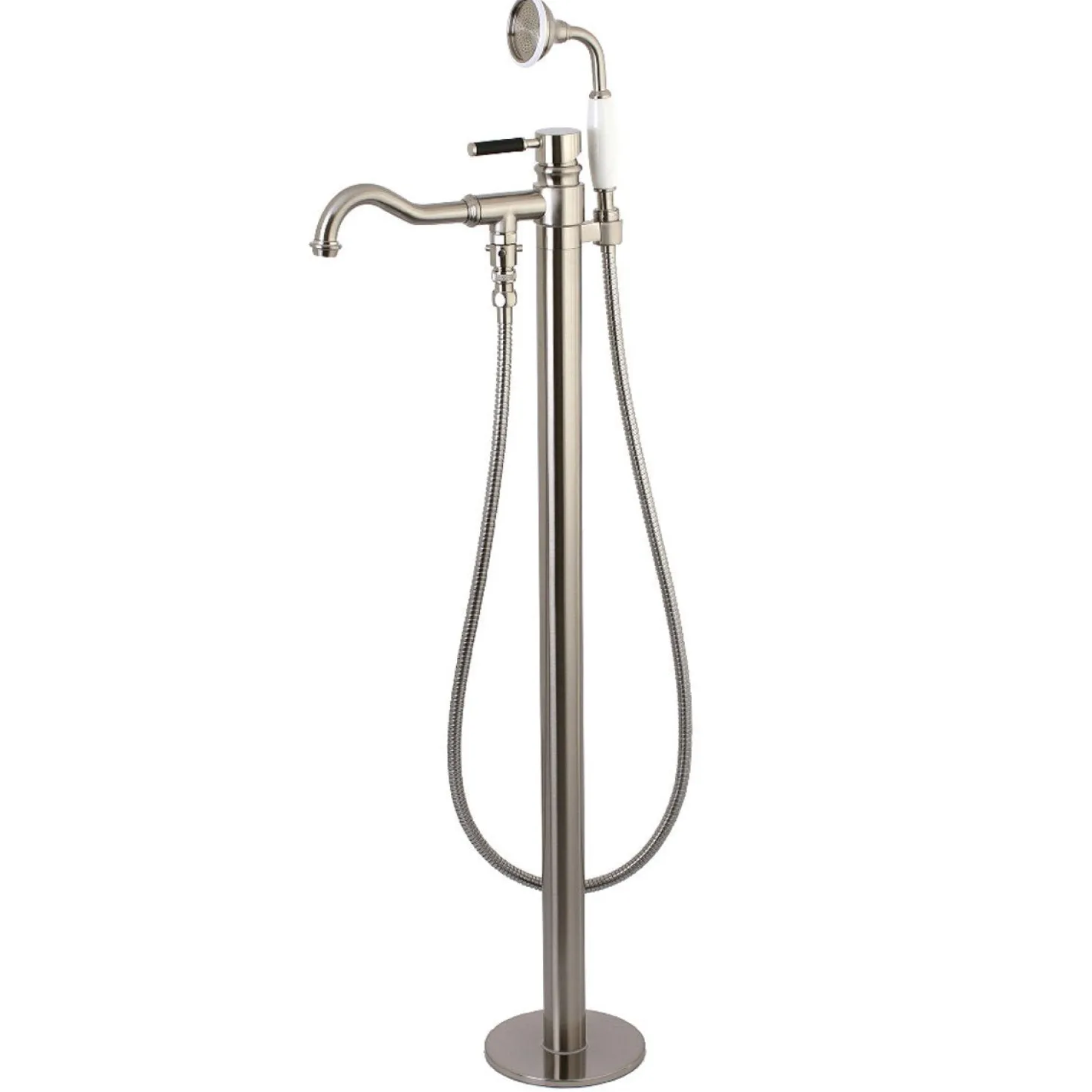 Kingston Brass Kaiser Single Handle Single Hole Freestanding Tub Faucet with Hand Shower