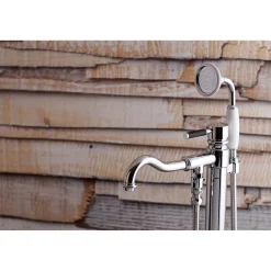 Kingston Brass Kaiser Single Handle Single Hole Freestanding Tub Faucet with Hand Shower