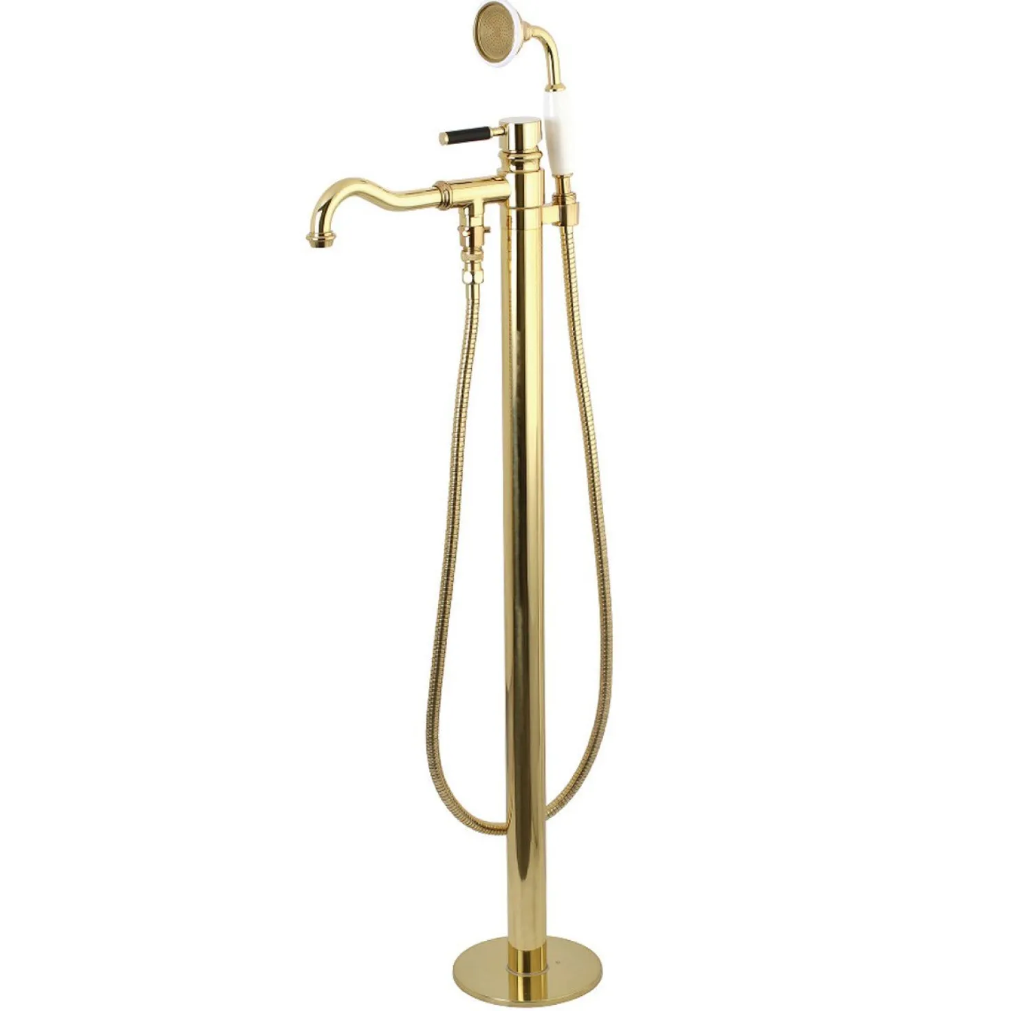 Kingston Brass Kaiser Single Handle Single Hole Freestanding Tub Faucet with Hand Shower