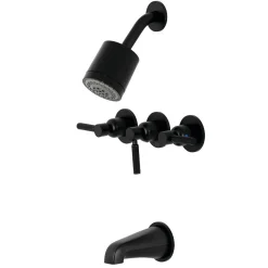 Kingston Brass Kaiser Three-Handle Tub and Shower Faucet
