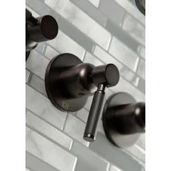 Kingston Brass Kaiser Three-Handle Tub and Shower Faucet