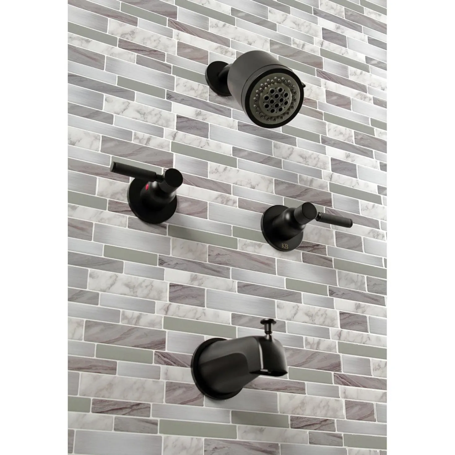 Kingston Brass Kaiser Two-Handle Tub and Shower Faucet