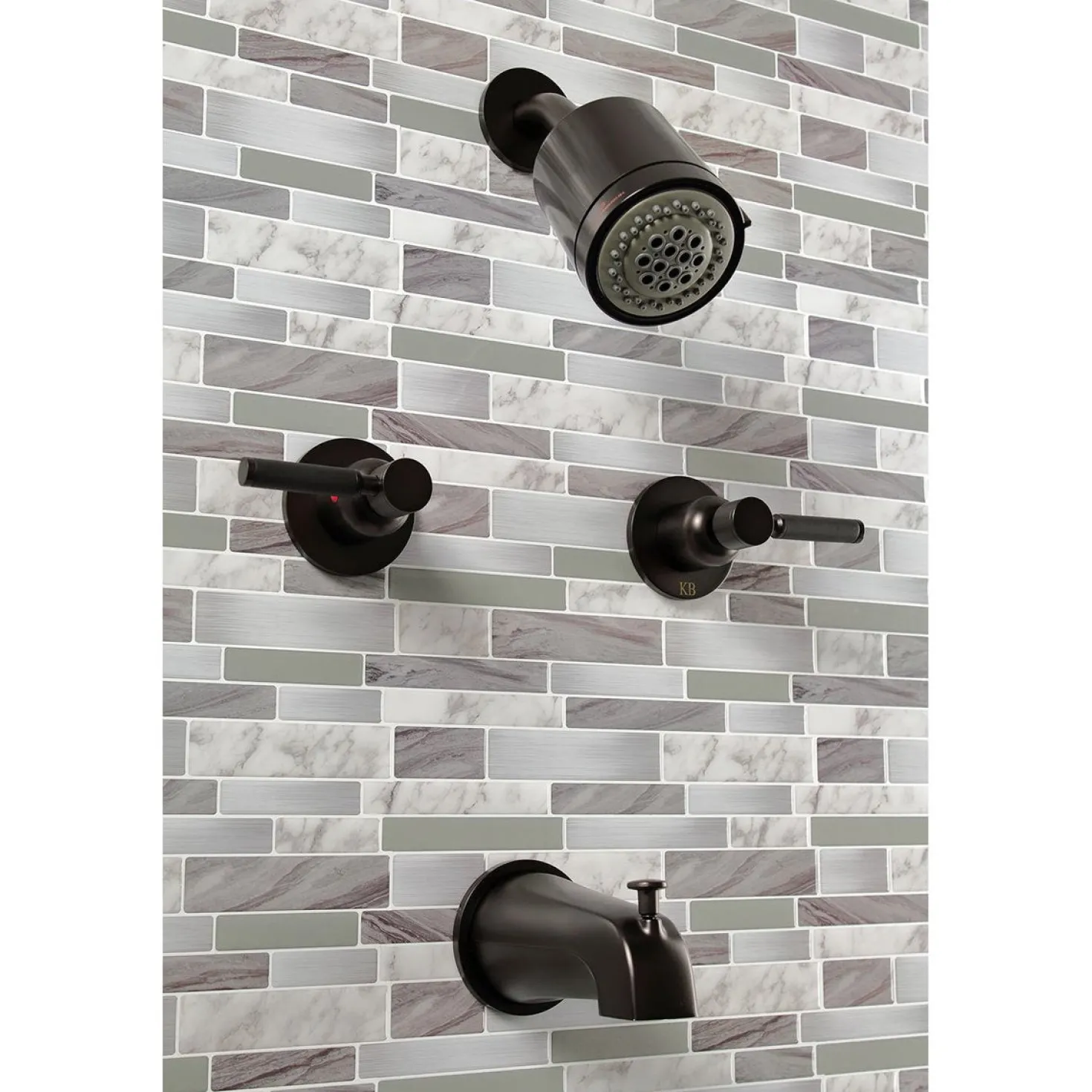 Kingston Brass Kaiser Two-Handle Tub and Shower Faucet