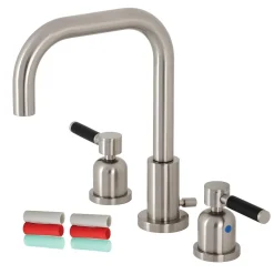 Kingston Brass Kaiser Widespread Bathroom Faucet with Brass Pop-Up