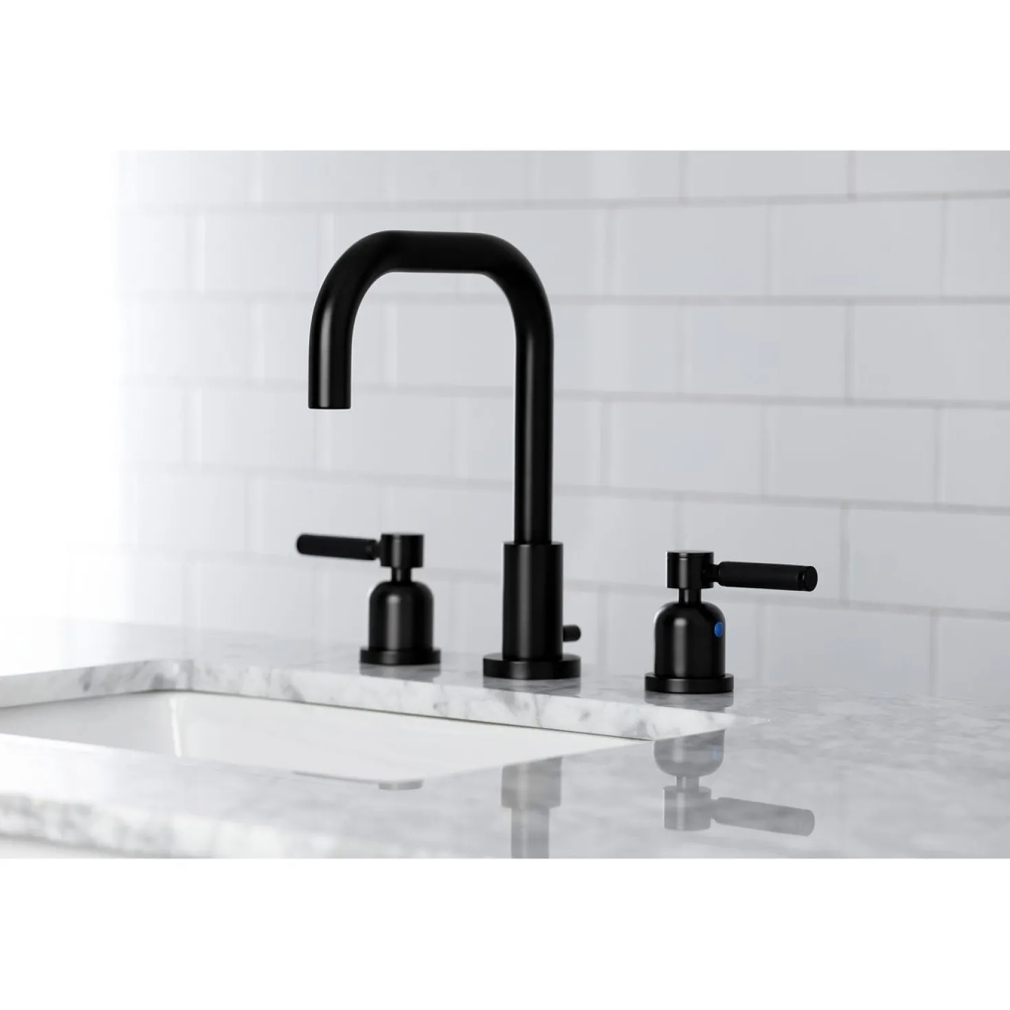 Kingston Brass Kaiser Widespread Bathroom Faucet with Brass Pop-Up