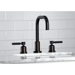 Kingston Brass Kaiser Widespread Bathroom Faucet with Brass Pop-Up