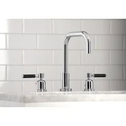 Kingston Brass Kaiser Widespread Bathroom Faucet with Brass Pop-Up