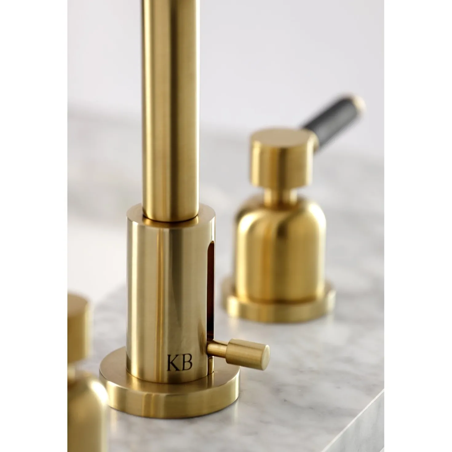 Kingston Brass Kaiser Widespread Bathroom Faucet with Brass Pop-Up
