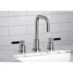 Kingston Brass Kaiser Widespread Bathroom Faucet with Brass Pop-Up