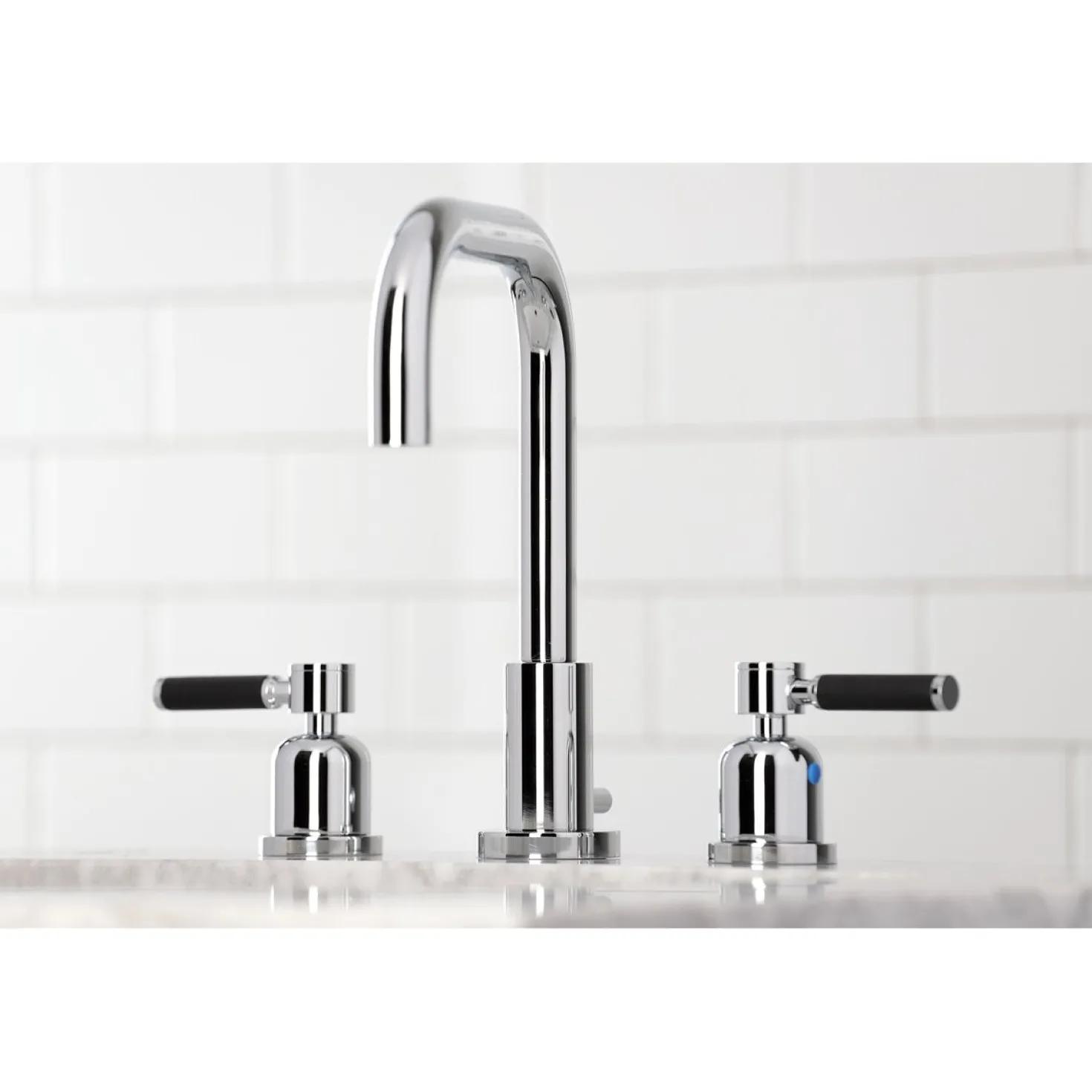 Kingston Brass Kaiser Widespread Bathroom Faucet with Brass Pop-Up
