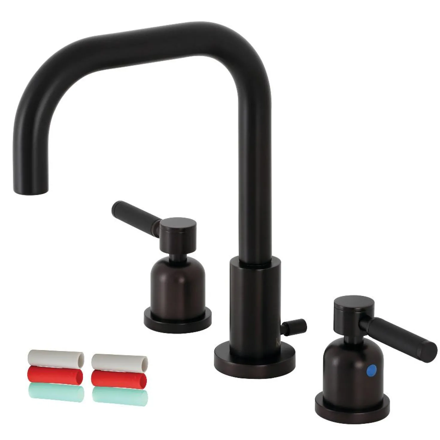 Kingston Brass Kaiser Widespread Bathroom Faucet with Brass Pop-Up