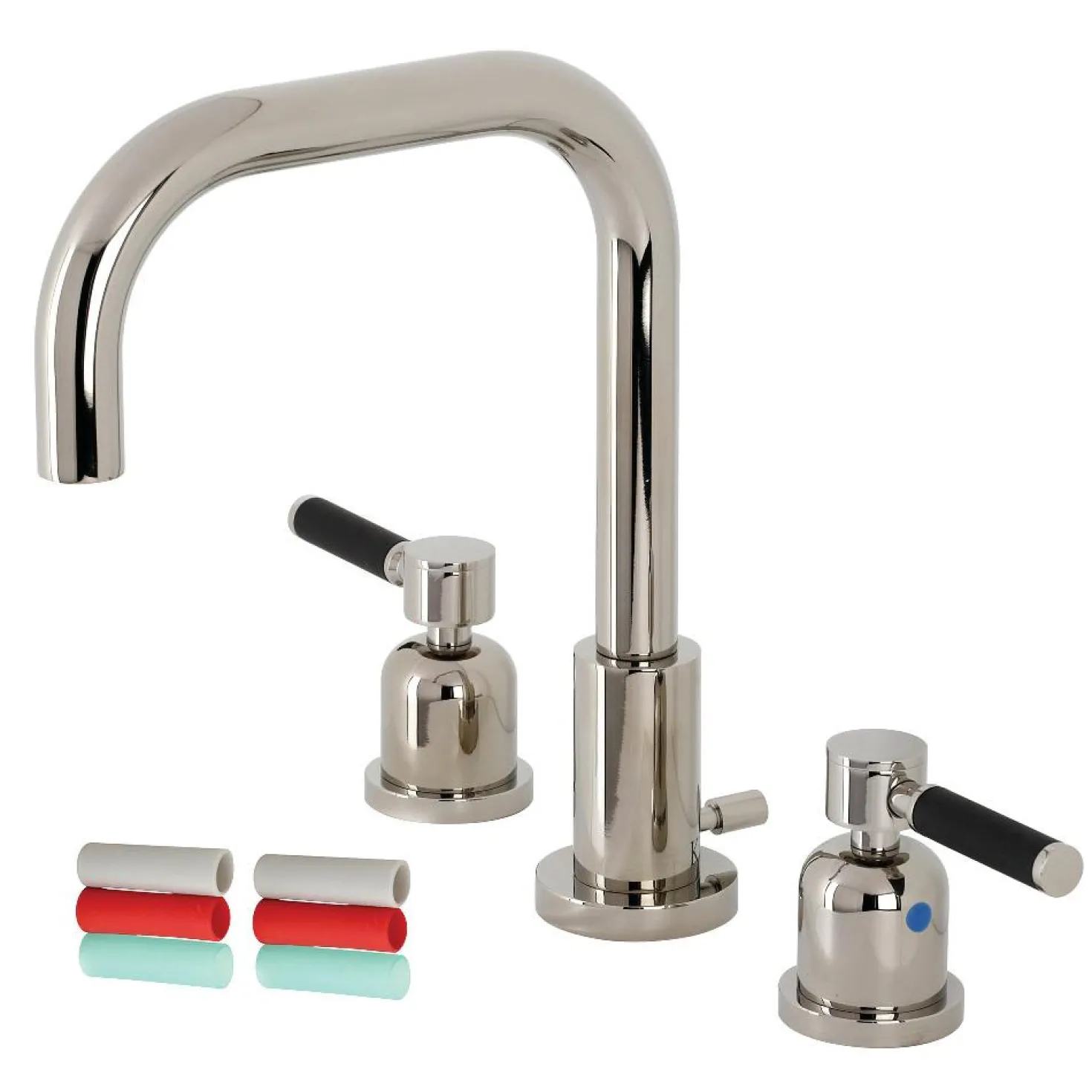 Kingston Brass Kaiser Widespread Bathroom Faucet with Brass Pop-Up