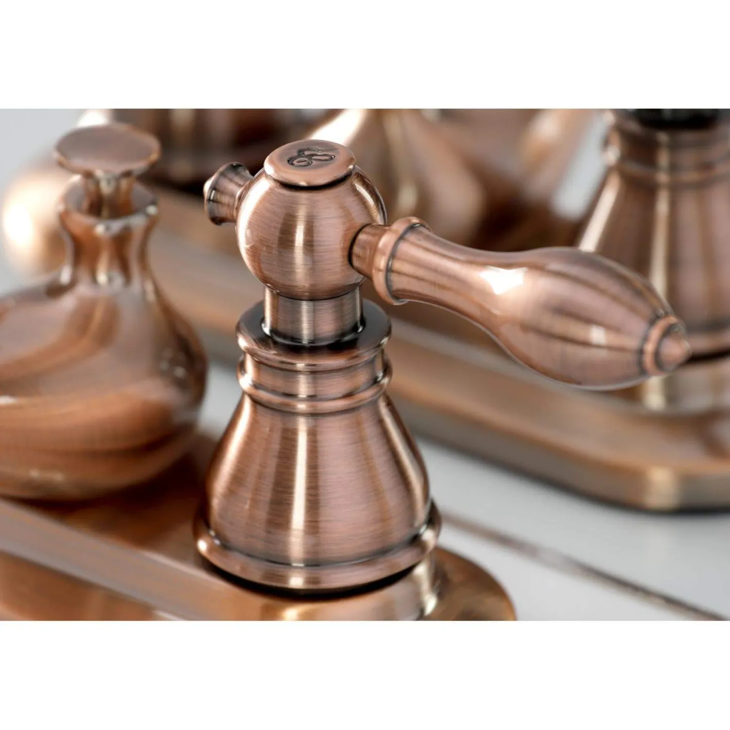 Kingston Brass KB606ACL American Classic 4" Centerset Bathroom Faucet, Antique Copper