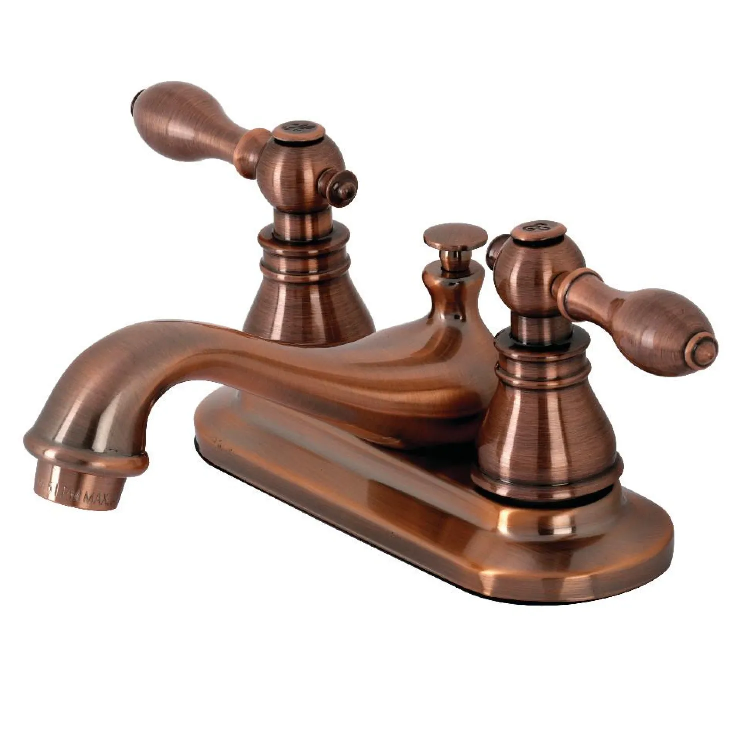 Kingston Brass KB606ACL American Classic 4" Centerset Bathroom Faucet, Antique Copper