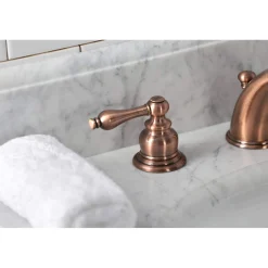 Kingston Brass KB976AL Victorian Widespread Bathroom Faucet, Antique Copper