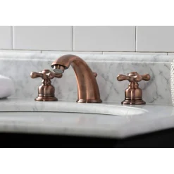 Kingston Brass KB966AX Victorian Widespread Bathroom Faucet, Antique Copper