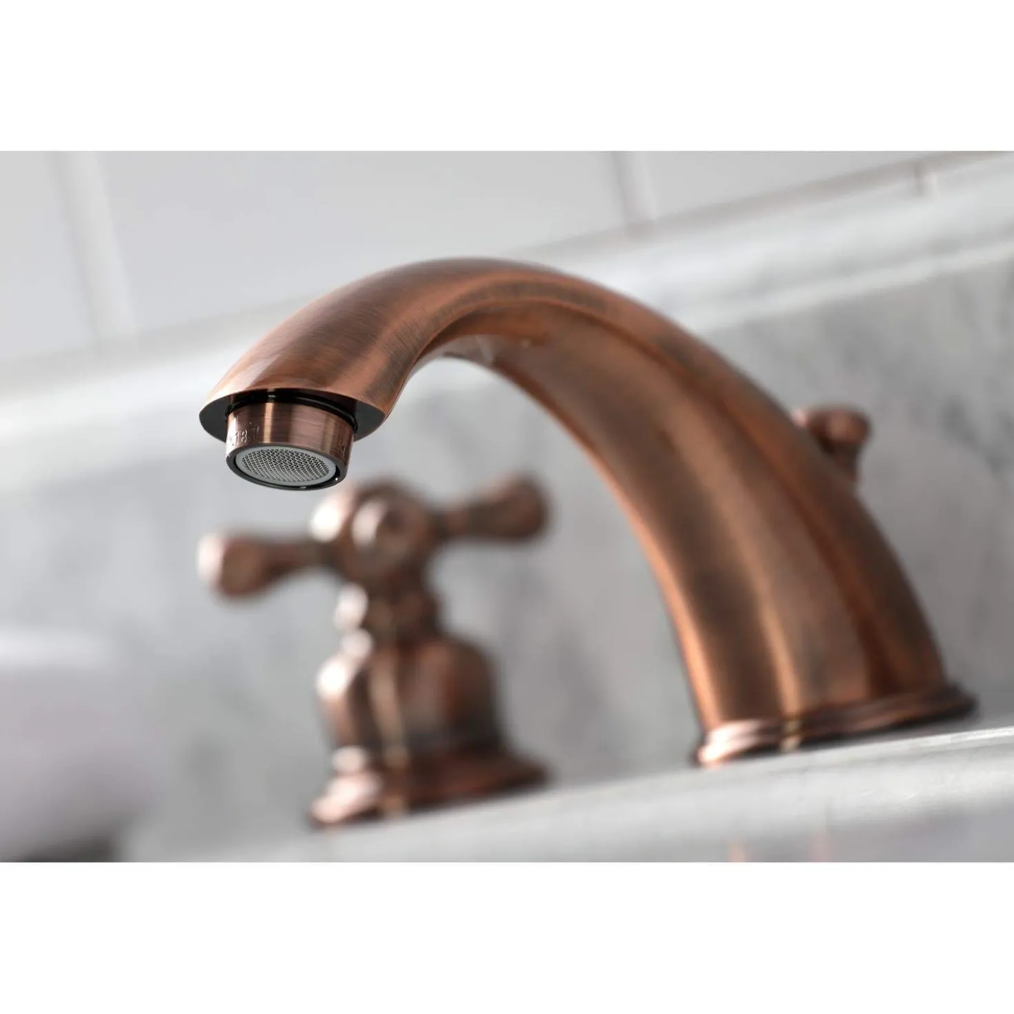 Kingston Brass KB966AX Victorian Widespread Bathroom Faucet, Antique Copper