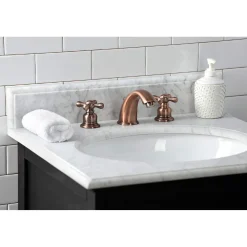 Kingston Brass KB966AX Victorian Widespread Bathroom Faucet, Antique Copper