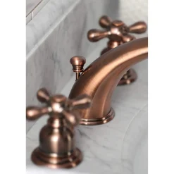 Kingston Brass KB966AX Victorian Widespread Bathroom Faucet, Antique Copper