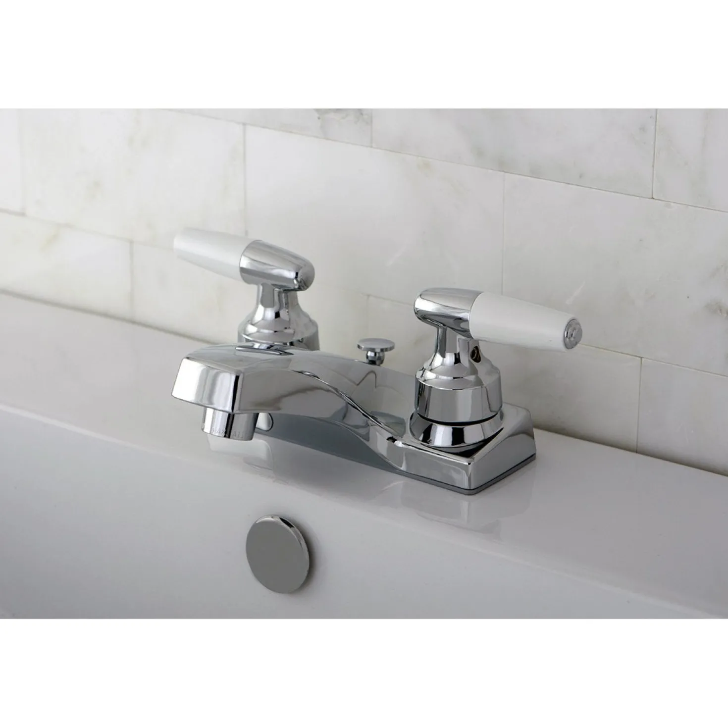Kingston Brass KB201B 4-Inch Centerset Bathroom Faucet in Polished Chrome