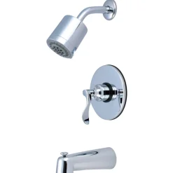 Kingston Brass KB6691DFL NuFrench Tub and Shower Faucet in Polished Chrome