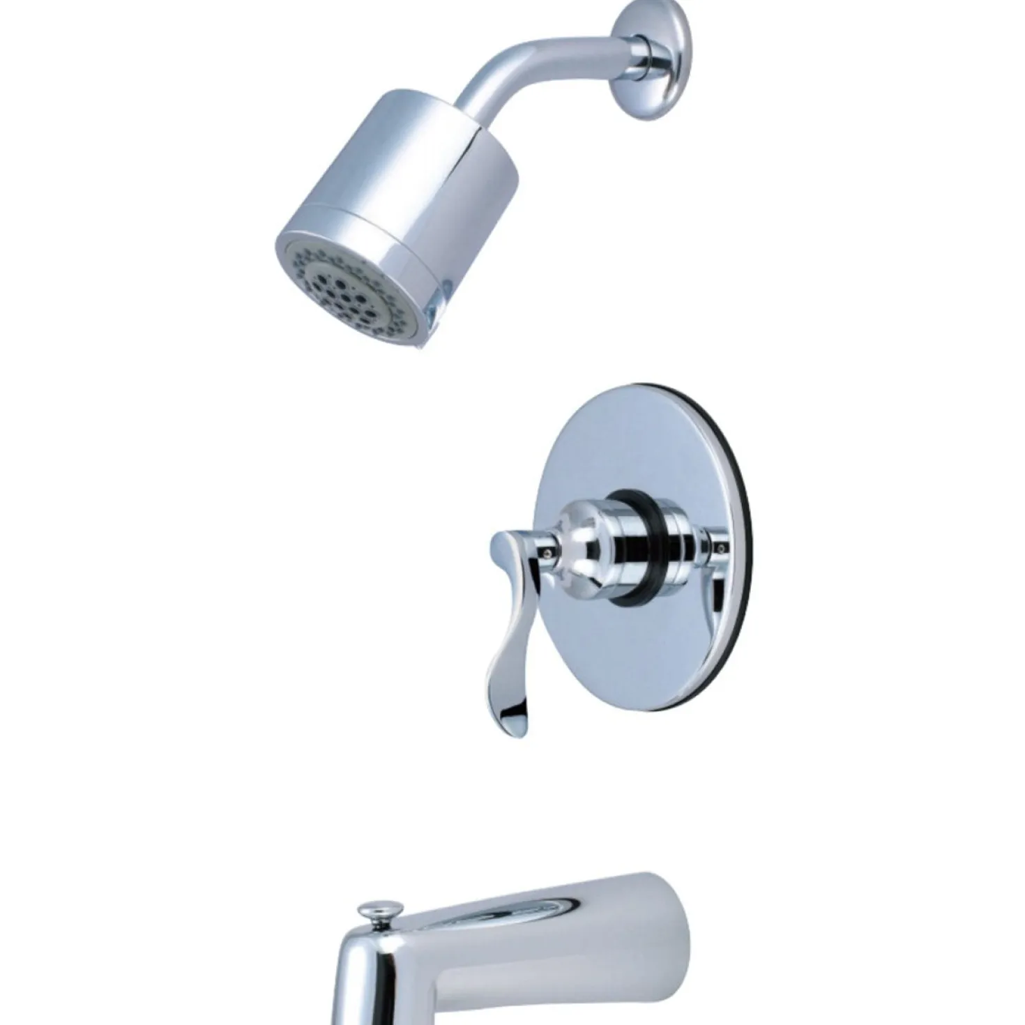 Kingston Brass KB6691DFL NuFrench Tub and Shower Faucet in Polished Chrome