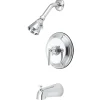 Kingston Brass KB2631ELT Tub and Shower Trim Only in Polished Chrome